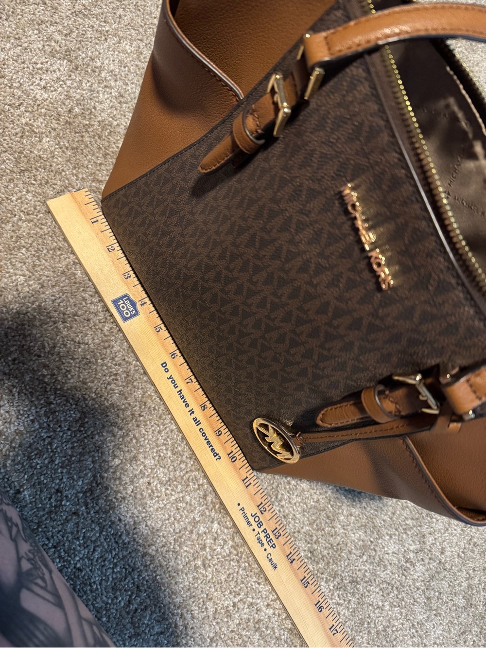 Brown Leather Two Tone Michael Kors Shoulder Bag - Picture 11 of 13